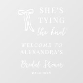 She's Tying The Knot Selfie Mirror Welcome Sign Raamsticker (Vel)
