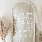 She's Tying The Knot Selfie Mirror Welcome Sign Raamsticker
