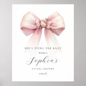 Shes Tying The Knot Vrijgezellenfeest Welkom Poster (Voorkant)