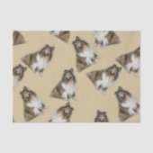 Shetland Collie Canine Metgezellen Tissuepapier (Voorkant)