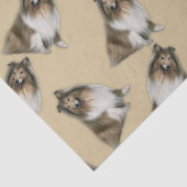 Shetland Collie Canine Metgezellen Tissuepapier (Detail)