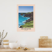 Shetland-eilanden Schotland Reisposter Poster (Keuken)