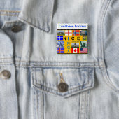 Shetland Flag Button (In situ)