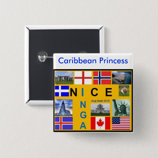 Shetland Flag Button (Voorkant /achterkant)