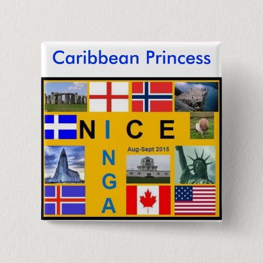 Shetland Flag Button (Voorkant)