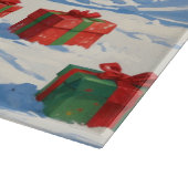 Shetland herdershond loopt sneeuw met kerst Pet Snijplank (Hoek)