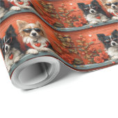 Shetland herdershond met hart Rozen Valentijnsdag Cadeaupapier (Rol Hoek)