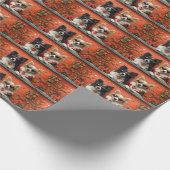 Shetland herdershond met hart Rozen Valentijnsdag Cadeaupapier (Hoek)