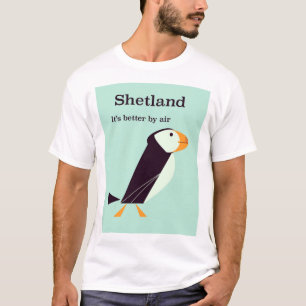 Shetland Papegaaiduiker Oude reisaffiche T-shirt