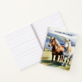 Shetland Ponies Countryside Equine Custom Name Notitieboek (Binnen)