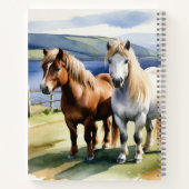 Shetland Ponies Countryside Equine Custom Name Notitieboek (Achterkant)