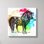 Shetland Pony Canvas Afdruk (Voorkant)