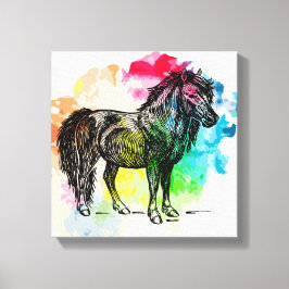 Shetland Pony Canvas Afdruk