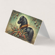 Shetland Pony Christmas Kaart