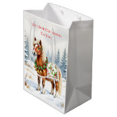 Shetland Pony Christmas Medium Cadeauzakje (Achterkant Gekanteld)