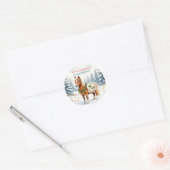 Shetland Pony Christmas Ronde Sticker (Envelop)