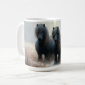Shetland Pony (Coffee Mok No1) Set van zes Shetlan (Voorkant links)