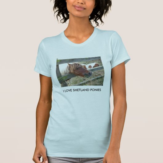 Shetland Pony Dames Petite T-Shirt (Voorkant)
