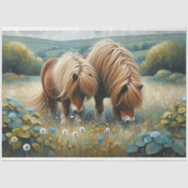 Shetland Pony Decoupage tissuepapier