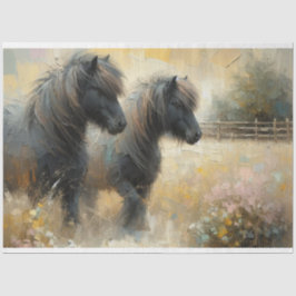 Shetland Pony Decoupage tissuepapier