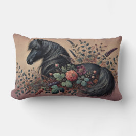 Shetland Pony Floral  Lumbar Kussen