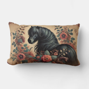 Shetland Pony Floral  Lumbar Kussen