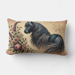 Shetland Pony Floral  Lumbar Kussen