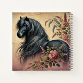 Shetland Pony Floral  Spiral Bound Notitieboek (Achterkant)