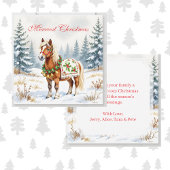 Shetland Pony gepersonaliseerde kerst Kaart