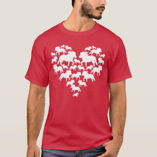 Shetland Pony Heart Ride Horses Shetty vriend T-shirt
