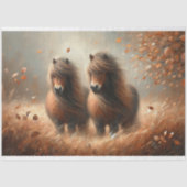 Shetland Pony Herfstontkoppeling Tissuepapier (Voorkant)