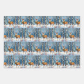 Shetland Pony, Herten en Hoogland Koe Kerst Inpakpapier Vel (Voorkant 3)