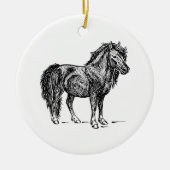 Shetland Pony Keramisch Ornament (Voorkant)