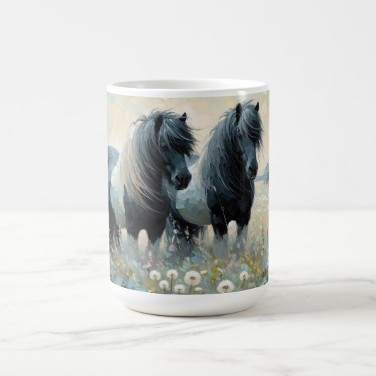 Shetland Pony (Koffie Mok No2) Set van zes Shetlan (Center)