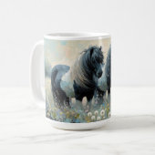 Shetland Pony (Koffie Mok No2) Set van zes Shetlan (Voorkant links)
