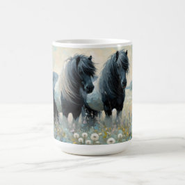 Shetland Pony (Koffie Mok No2) Set van zes Shetlan