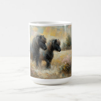 "Shetland Pony" (Nr. 1 van een set) Koffie Mok