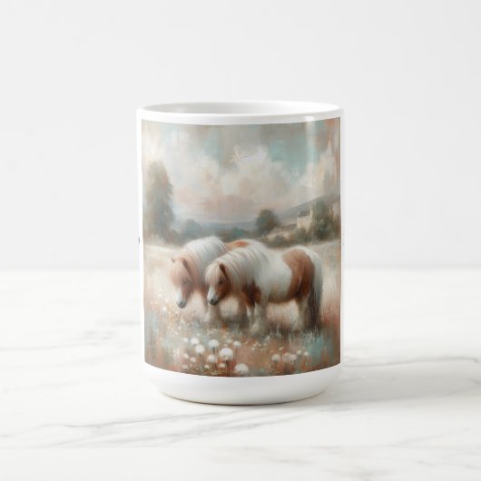 "Shetland Pony" (Nr. 4 van een set) Koffie Mok (Center)