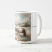 "Shetland Pony" (Nr. 4 van een set) Koffie Mok (Voorkant rechts)