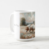 "Shetland Pony" (Nr. 4 van een set) Koffie Mok (Voorkant links)