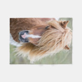 Shetland Pony op het eiland Unst Fleece Deken (Voorkant (Horizontaal))
