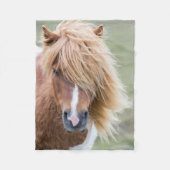 Shetland Pony op het eiland Unst Fleece Deken (Voorkant)