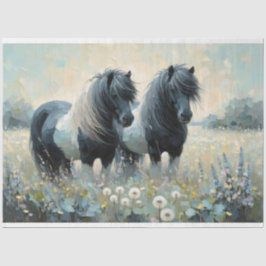 Shetland Pony Piebald Decoupage Tissue Paper Tissuepapier