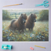 Shetland Pony Spring-Time Decoupage Tissue Paper Tissuepapier (Craft)