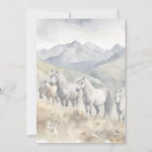 Shetland Pony Watercolor Invitation Kaart (Achterkant)