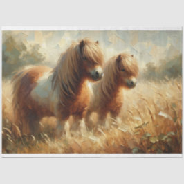 Shetland Pony Zomertijd Decoupage Tissuepapier