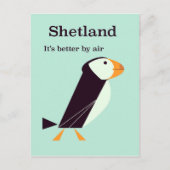 Shetland Puffin Vintage-poster Briefkaart (Voorkant)