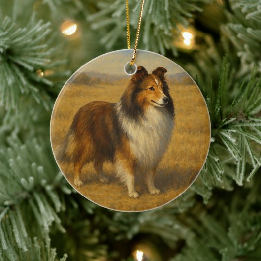 Shetland Schaapshond Keramisch Ornament (Boom)