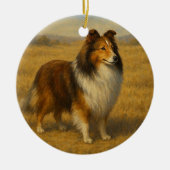 Shetland Schaapshond Keramisch Ornament (Voorkant)