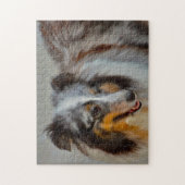 Shetland Sheep Dog Jigzaag. Legpuzzel (Verticaal)